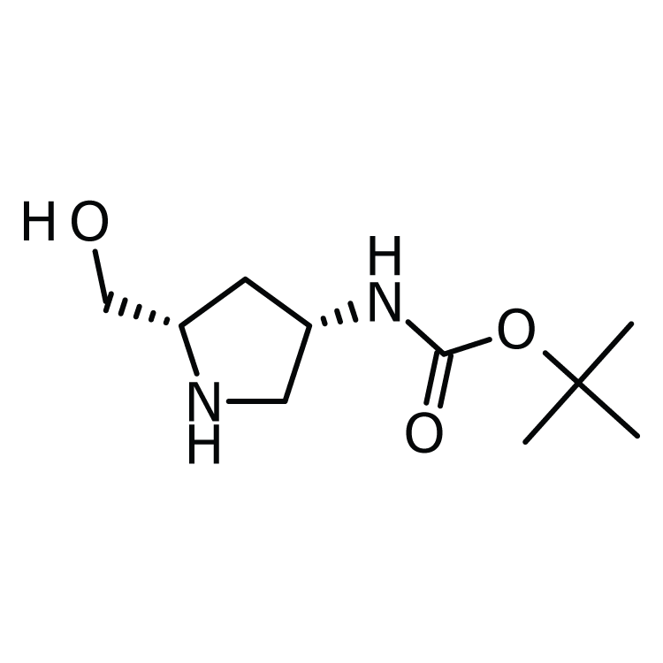 Structure of 663948-85-4 | (3S,5S)-5-(Hydroxymethyl)-3-pyrrolidinyl]carbamic acid tert-butyl ester