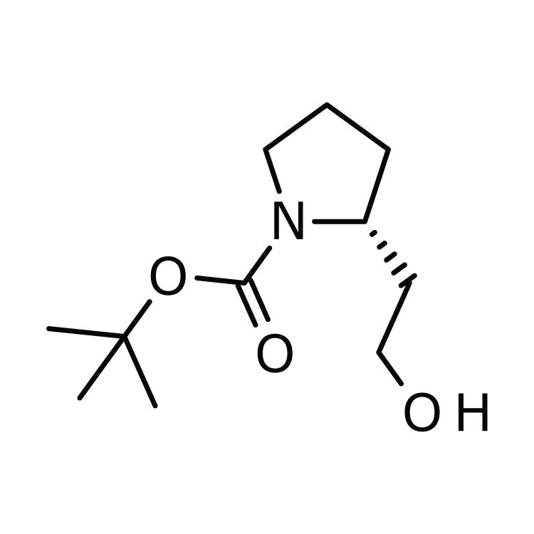 Structure of 132482-06-5 | (R)-1-Boc-2-(2-hydroxyethyl)pyrrolidine
