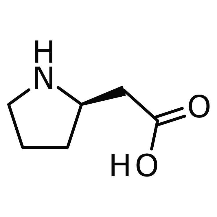 Structure of 61350-65-0 | 2-[(2R)-pyrrolidin-2-yl]acetic acid