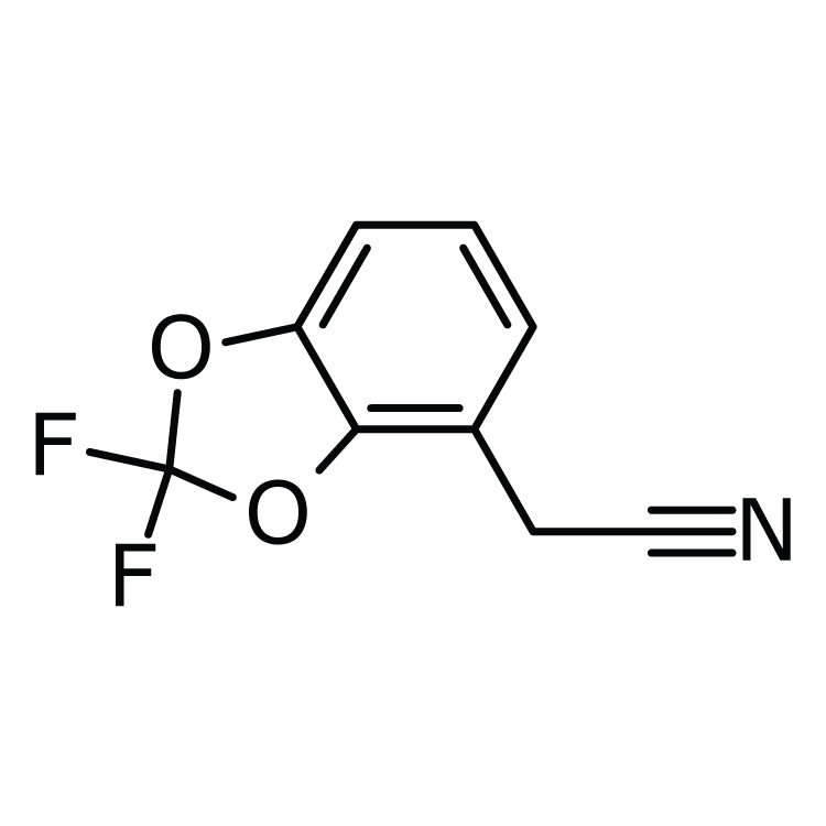 Structure of 157437-24-6 | (2,2-Difluoro-benzo[1,3]dioxol-4-yl)acetonitrile