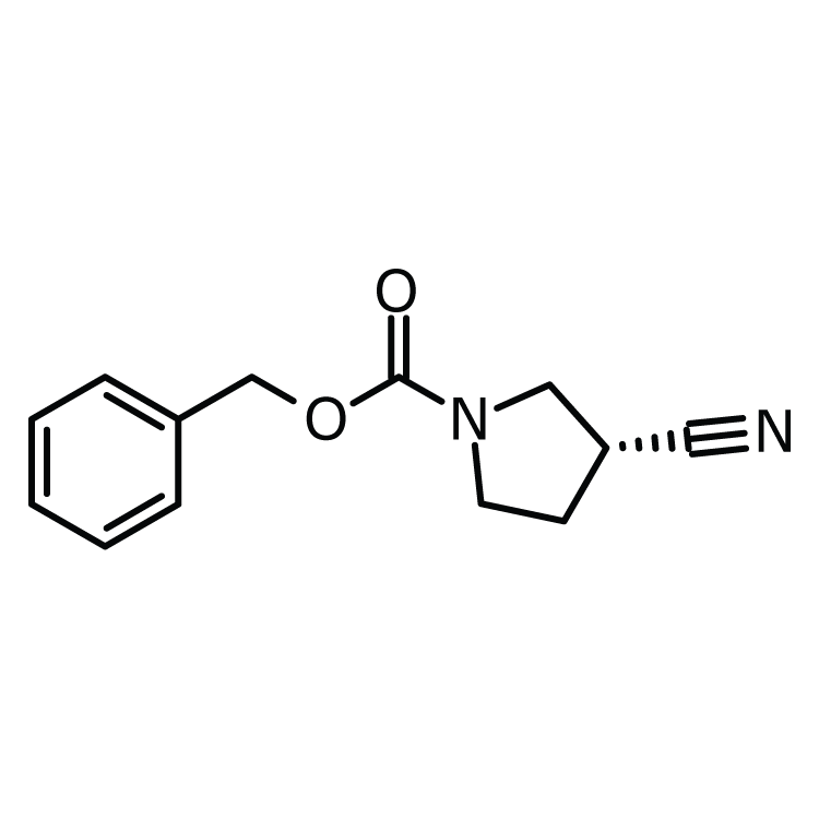 Structure of 329012-80-8 | (R)-1-Cbz-3-cyanopyrrolidine