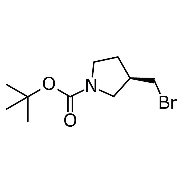 Structure of 1067230-65-2 | (R)-1-Boc-3-(bromomethyl)pyrrolidine