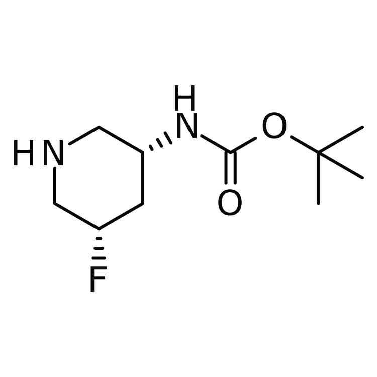 Structure of 1363378-08-8 | (3R,5S)-3-(Boc-amino)-5-fluoropiperidine