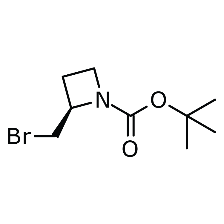 Structure of 1363378-13-5 | (R)-1-Boc-2-(bromomethyl)azetidine