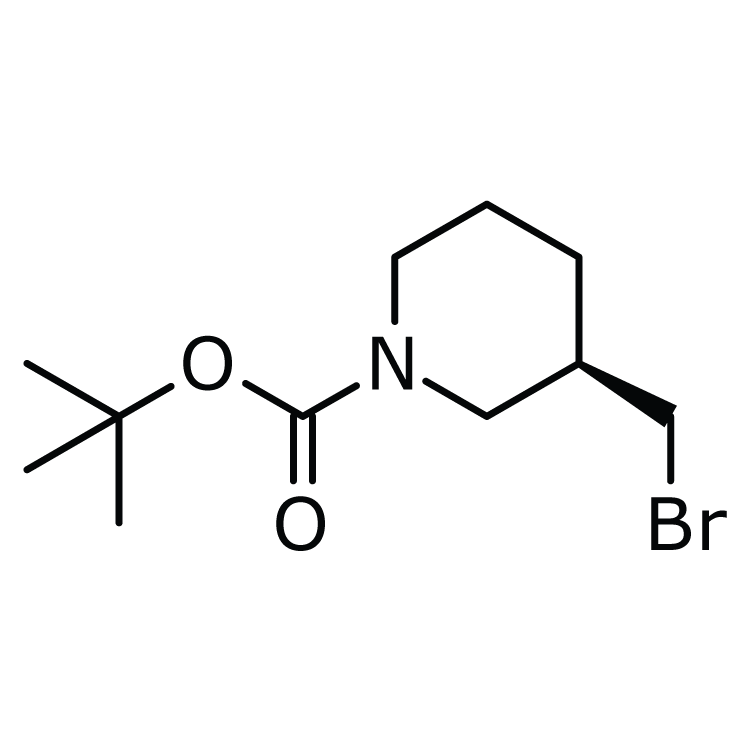 Structure of 1002359-91-2 | (R)-1-Boc-3-bromomethylpiperidine