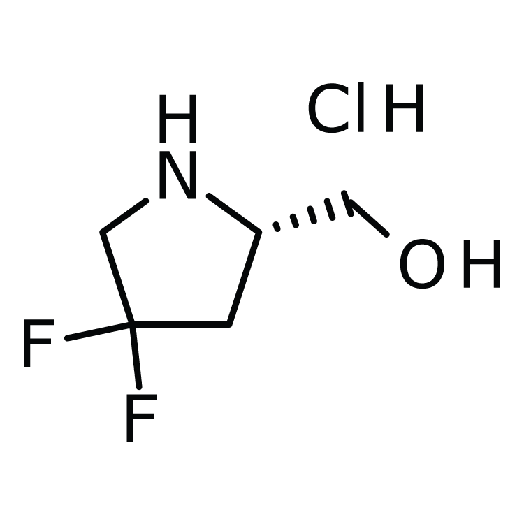 Structure of 623583-10-8 | (S)-2-(Hydroxymethyl)-4,4-difluoropyrrolidine hydrochloride