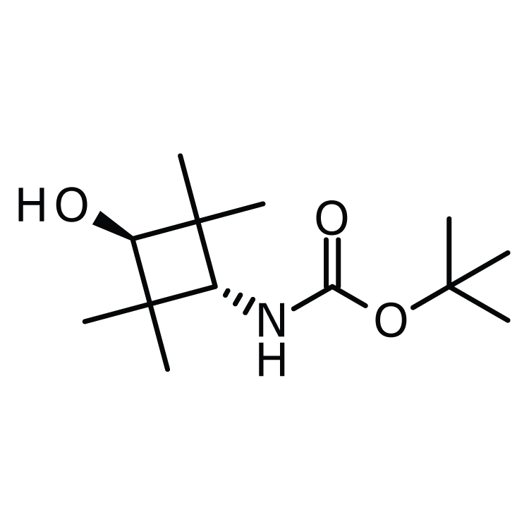 Structure of 1338812-41-1 | trans-tert-Butyl 3-hydroxy-2,2,4,4-(tetramethyl)cyclobutylcarbamate