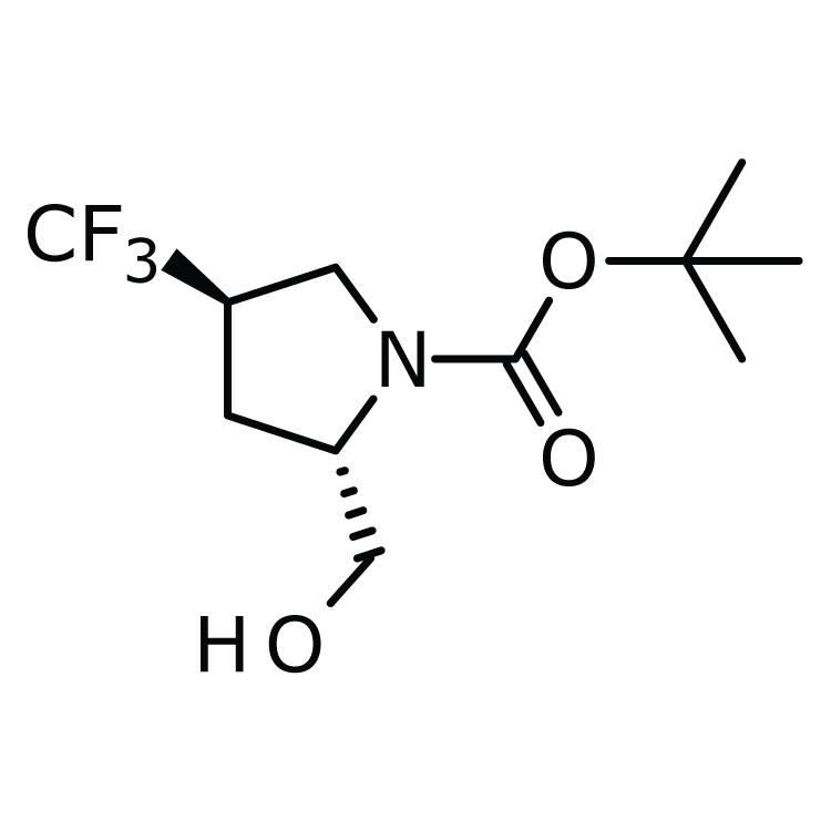 Structure of 470482-43-0 | (2S,4R)-1-Boc-4-trifluoromethylpyrrolidine-2-methanol