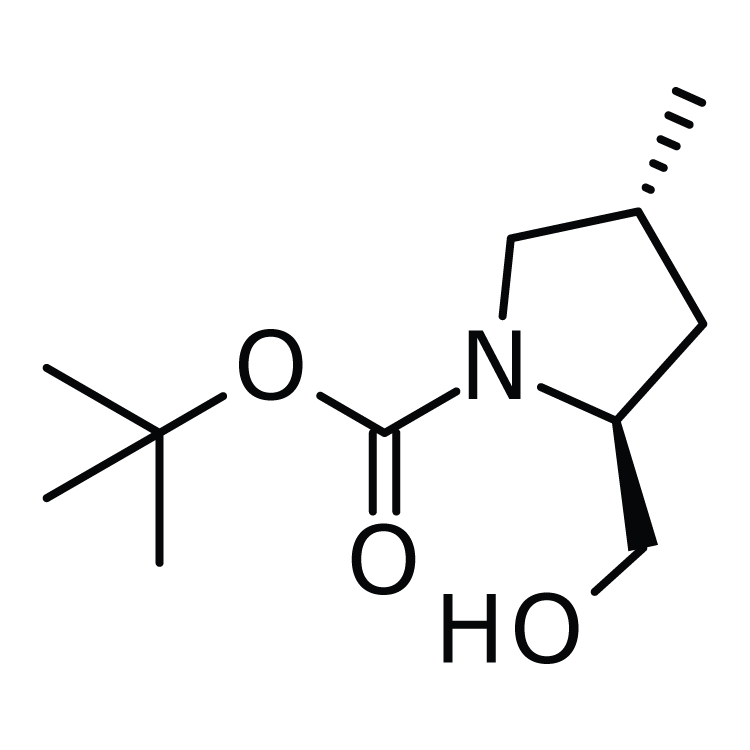 Structure of 220047-75-6 | (2S,4R)-1-Boc-2-hydroxymethyl-4-methylpyrrolidine