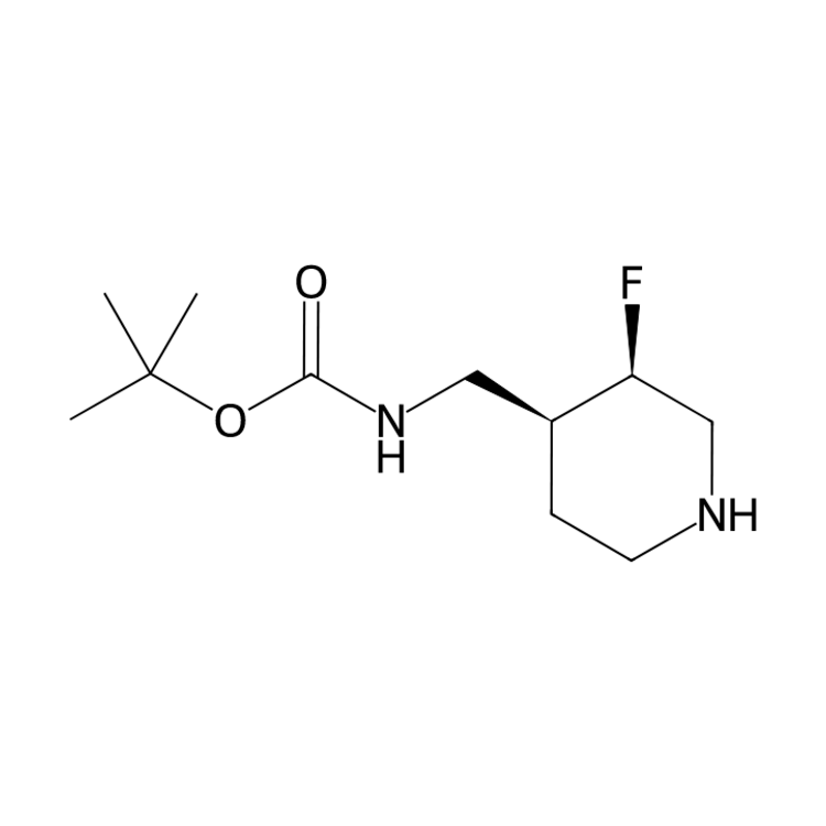 tert-butyl N-[[cis-3-fluoro-4-piperidyl]methyl]carbamate
