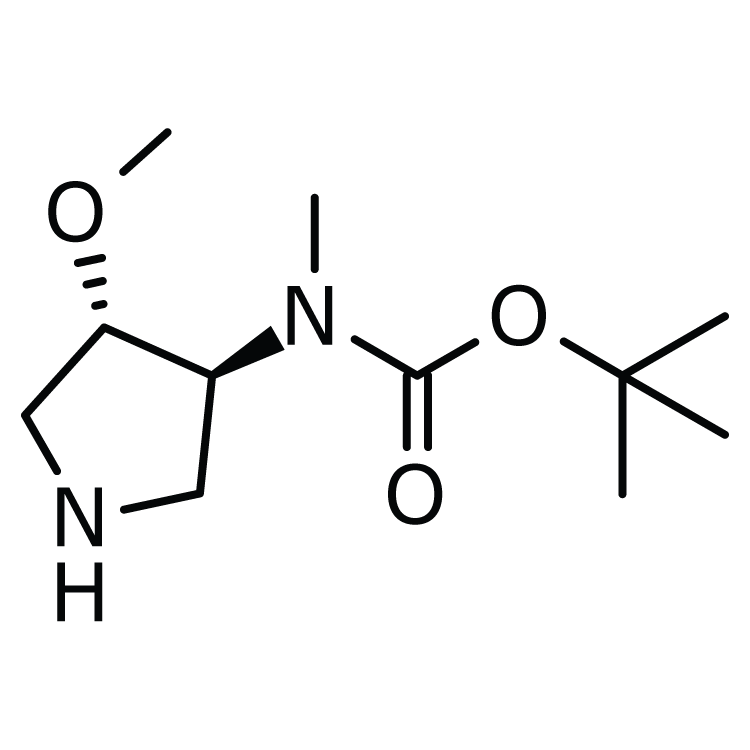 Structure of 174727-04-9 | tert-butyl N-[(3S,4S)-4-Methoxypyrrolidin-3-yl]-N-methylcarbamate