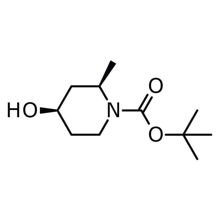 Structure of 790667-44-6 | (2R,4R)-1-Boc-2-methyl-4-hydroxypiperidine