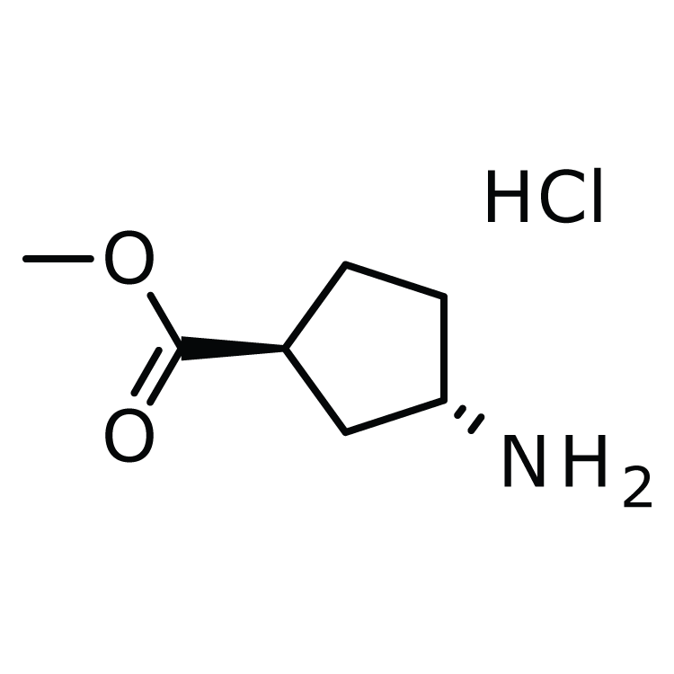 Structure of 1085842-51-8 | (1S,3S)-Methyl 3-aminocyclopentanecarboxylate hydrochloride