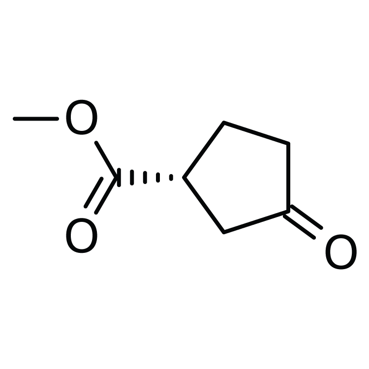 Structure of 132076-27-8 | (R)-Methyl 3-oxo-cyclopentanecarboxylate