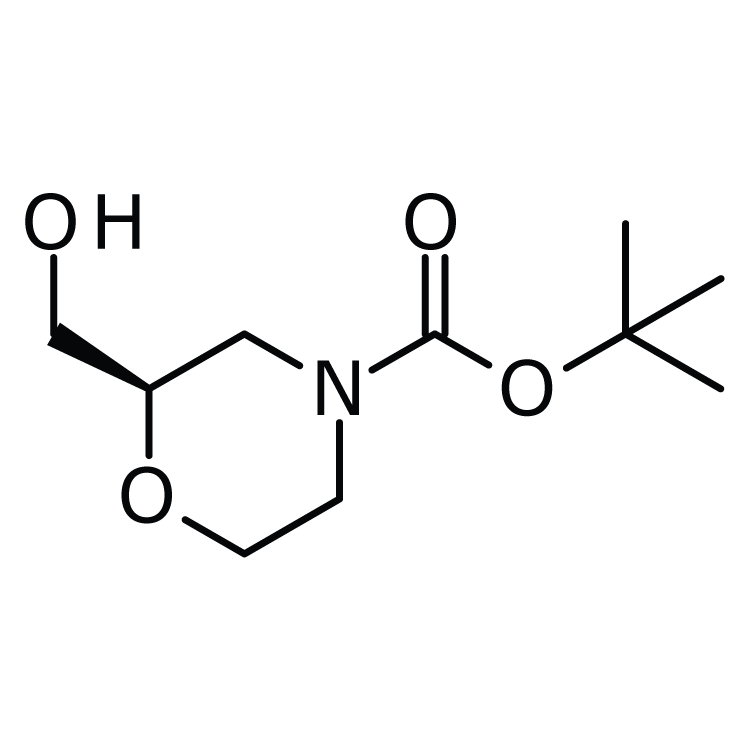 Structure of 135065-71-3 | (R)-N-Boc-2-Hydroxymethylmorpholine