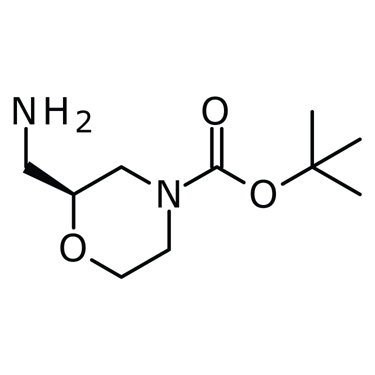 Structure of 1174913-80-4 | (R)-2-Aminomethyl-4-Boc-morpholine