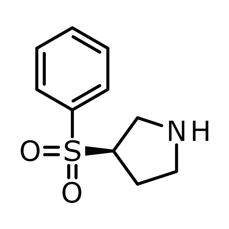 Structure of 1268521-39-6 | (R)-3-(Phenylsulfonyl)pyrrolidine