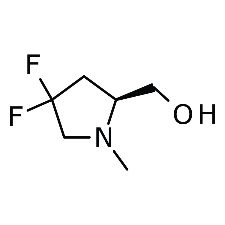 Structure of 1408057-44-2 | (S)-2-(Hydroxymethyl)-1-methyl-4,4-difluoropyrrolidine