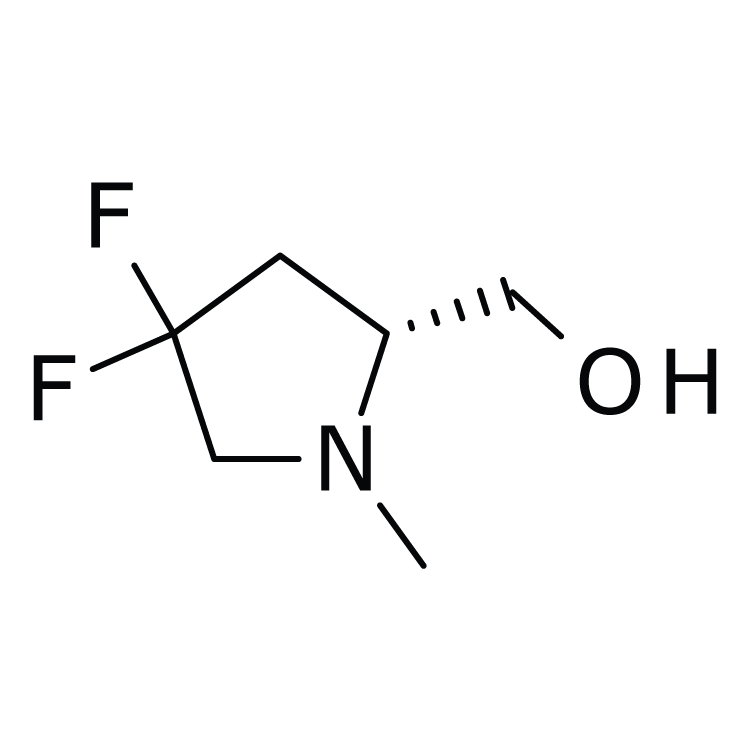 Structure of 1408002-86-7 | (R)-2-(Hydroxymethyl)-1-methyl-4,4-difluoropyrrolidine