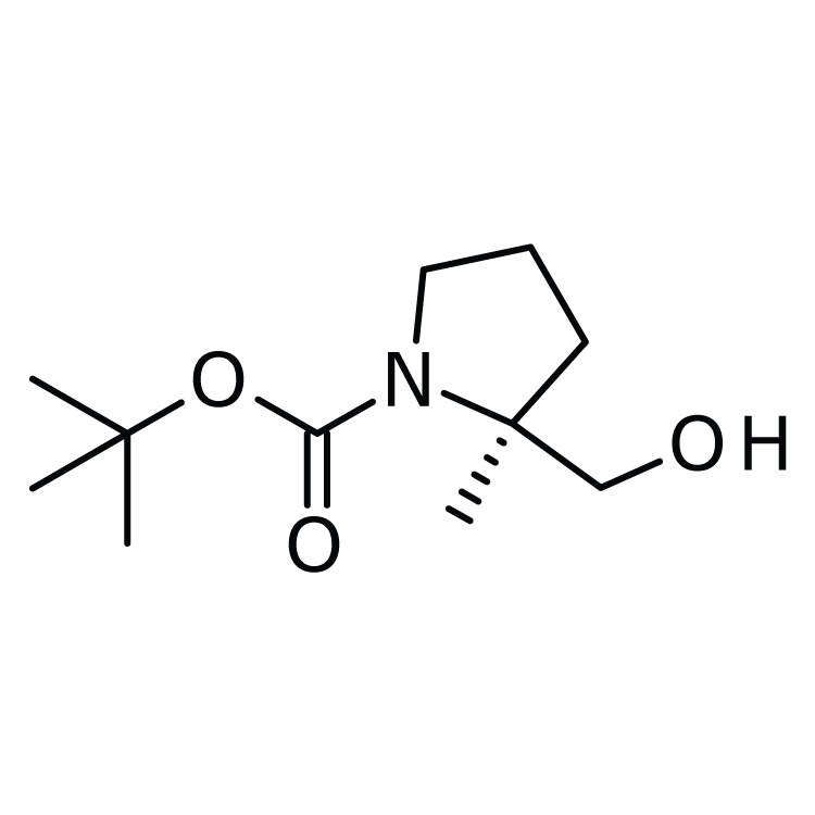 Structure of 1339022-10-4 | (2S)-1-Boc-2-methylpyrrolidine-2-methanol