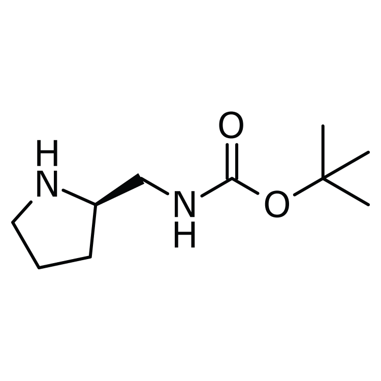 Structure of 719999-54-9 | (R)-2-(Boc-aminomethyl)pyrrolidine