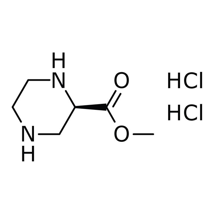 Structure of 637027-25-9 | (R)-Piperazine-2-carboxylic acid methyl ester dihydrochloride