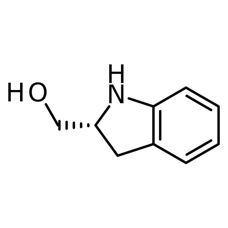 Structure of 77122-21-5 | (2R)-2,3-Dihydro-1H-indole-2-ylmethanol