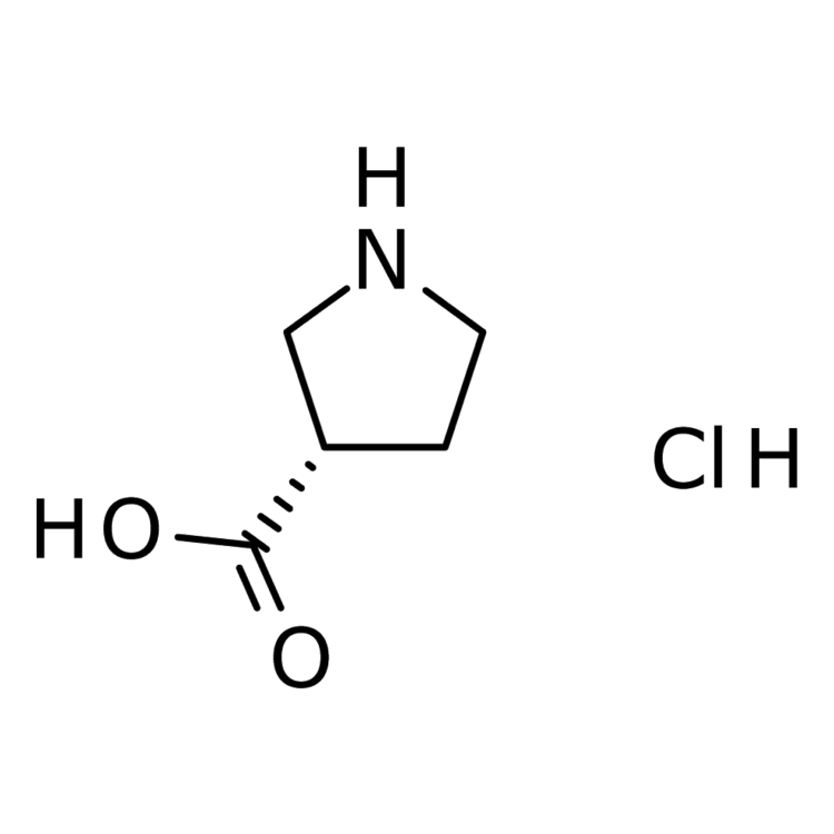 Structure of 1124369-40-9 | (S)-(+)-Pyrrolidine-3-carboxylic acid hydrochloride