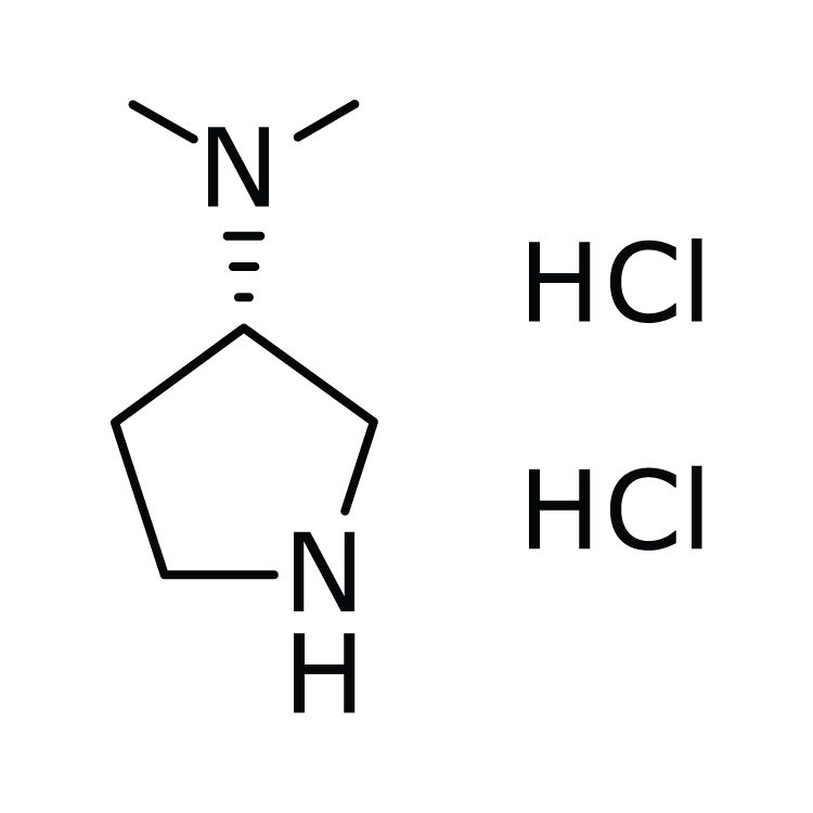 Structure of 144043-20-9 | (3S)-(-)-3-(Dimethylamino)pyrrolidine dihydrochloride