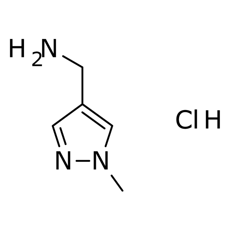 Structure of 1107601-70-6 | (1-methyl-1H-pyrazol-4-yl)methanamine hydrochloride