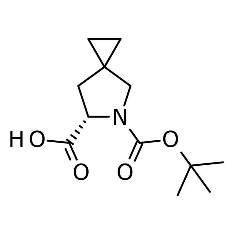 Structure of 1129634-44-1 | (6S)-5-[(tert-butoxy)carbonyl]-5-azaspiro[2.4]heptane-6-carboxylic acid