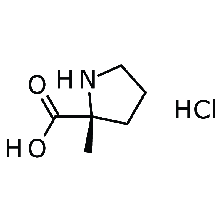 Structure of 123053-48-5 | (2R)-2-methylpyrrolidine-2-carboxylic acid hydrochloride