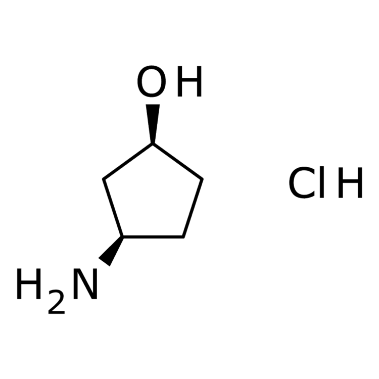 Structure of 1259436-59-3 | (1S,3R)-3-aminocyclopentan-1-ol hydrochloride