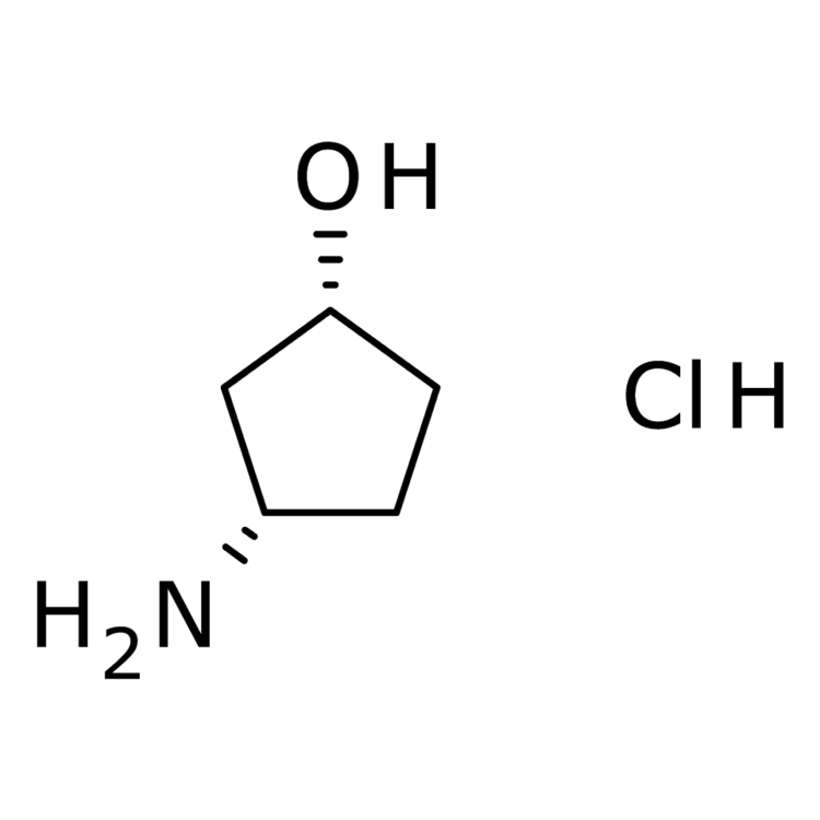 Structure of 1279032-31-3 | (1R,3S)-3-aminocyclopentan-1-ol hydrochloride