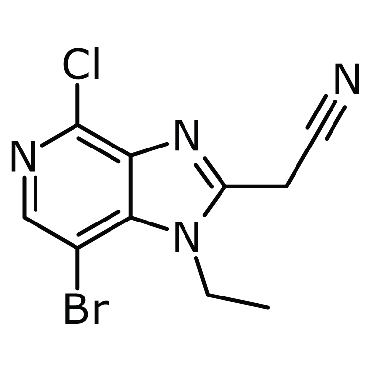 Structure of 842144-05-2 | (7-Bromo-4-chloro-1-ethyl-1H-imidazo[4,5-c]pyridin-2-yl)acetonitrile