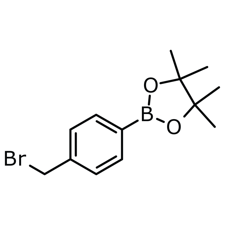 Structure of 138500-85-3 | 4-Bromomethylphenylboronic acid, pinacol ester