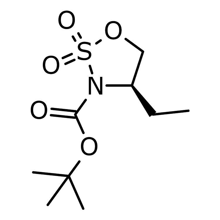 Structure of 1417287-40-1 | (r)-3-boc-4-ethyl-2,2-dioxo-[1,2,3]oxathiazolidine