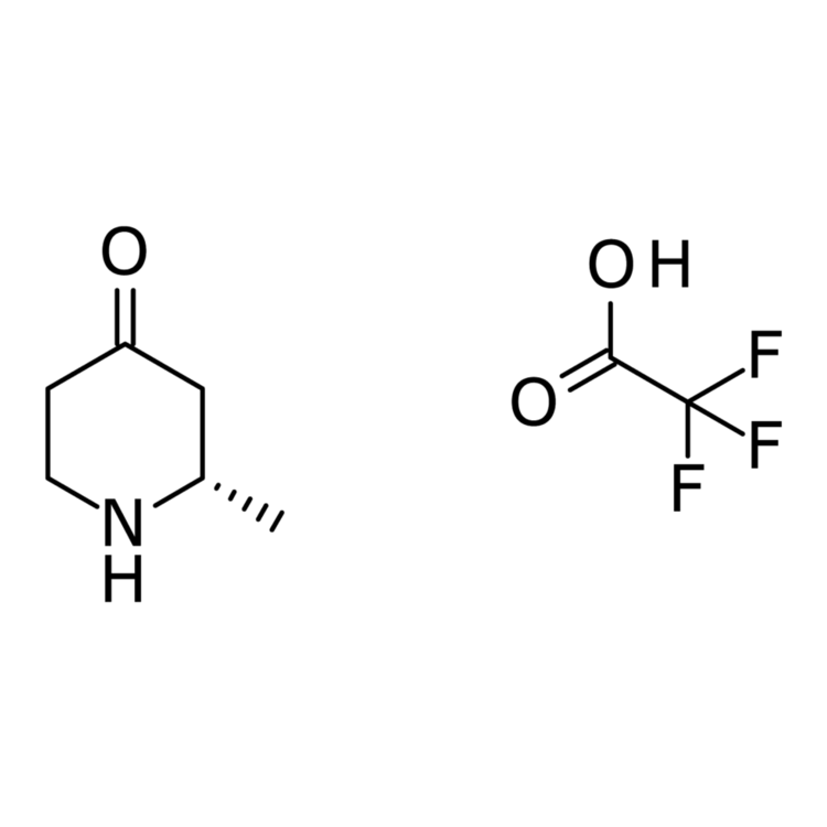 Structure of 1434126-93-8 | (2S)-2-methylpiperidin-4-one;  trifluoroacetic acid