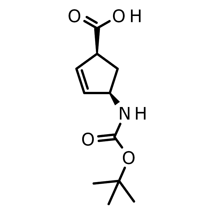 Structure of 151907-79-8 | (1s,4r)-4-{[(tert-butoxy)carbonyl]amino}cyclopent-2-ene-1-carboxylic acid