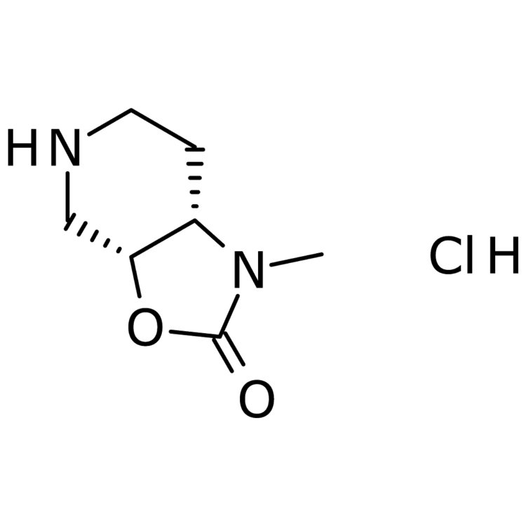 Structure of 1523541-92-5 | (3aR,7aS)-1-methyl-octahydro-[1,3]oxazolo[5,4-c]pyridin-2-one hydrochloride