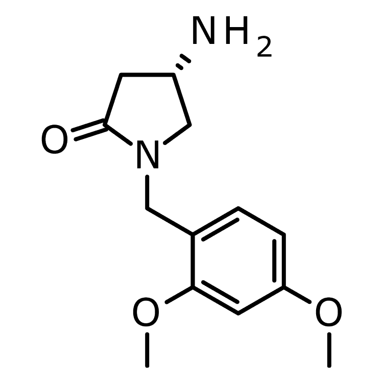 Structure of 1638767-82-4 | (4S)-4-amino-1-[(2,4-dimethoxyphenyl)methyl]pyrrolidin-2-one