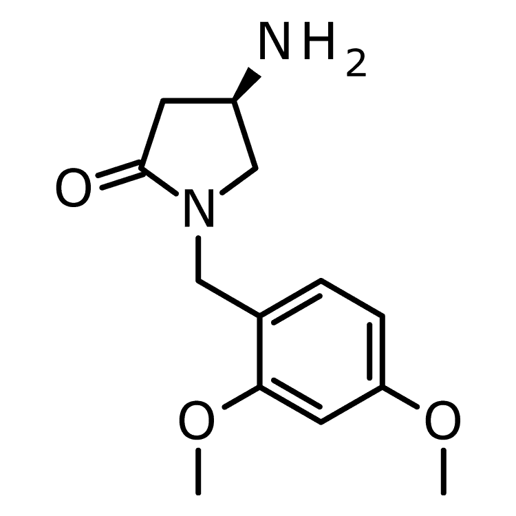 Structure of 1638771-15-9 | (4R)-4-amino-1-[(2,4-dimethoxyphenyl)methyl]pyrrolidin-2-one