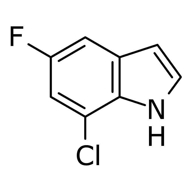 Structure of 259860-01-0 | 7-chloro-5-fluoro-1H-indole