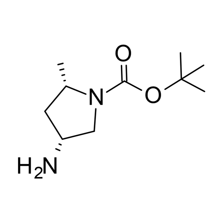 Structure of 708274-46-8 | tert-butyl (2S,4R)-4-amino-2-methylpyrrolidine-1-carboxylate