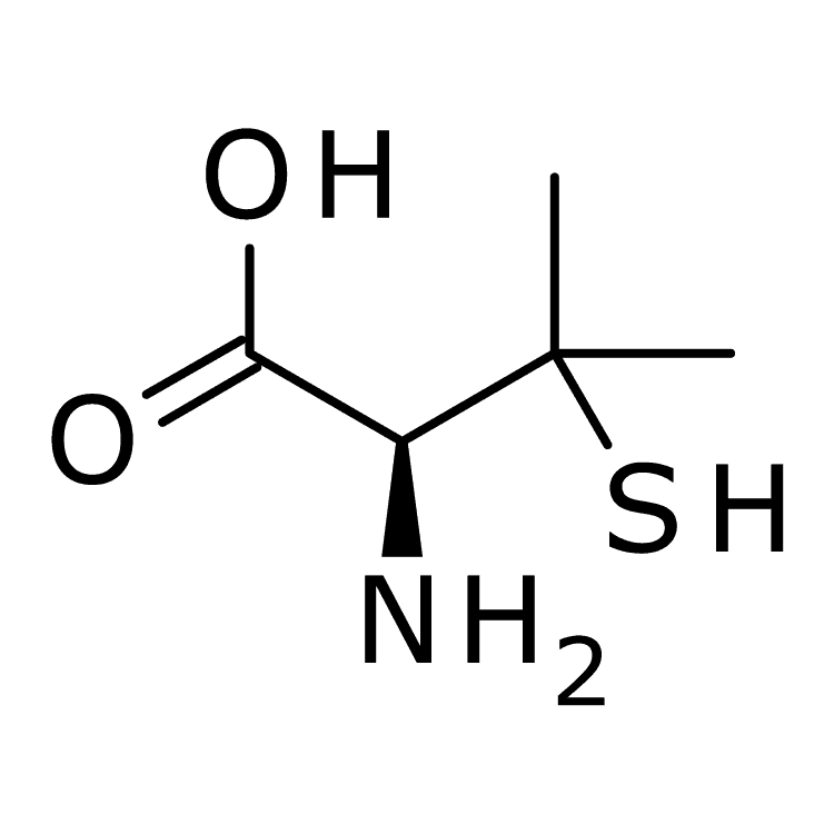 Structure of 52-67-5 | (2S)-2-amino-3-methyl-3-sulfanylbutanoic acid