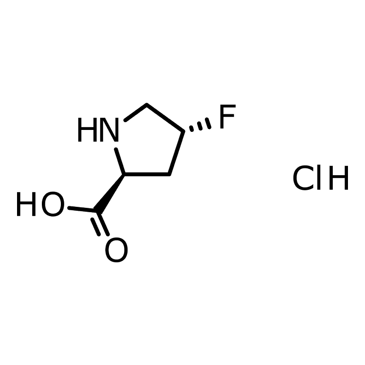 Structure of 60604-36-6 | (2S,4R)-4-fluoropyrrolidine-2-carboxylic acid hydrochloride