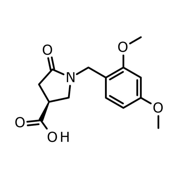 Structure of 755025-16-2 | (3S)-1-[(2,4-dimethoxyphenyl)methyl]-5-oxopyrrolidine-3-carboxylic acid