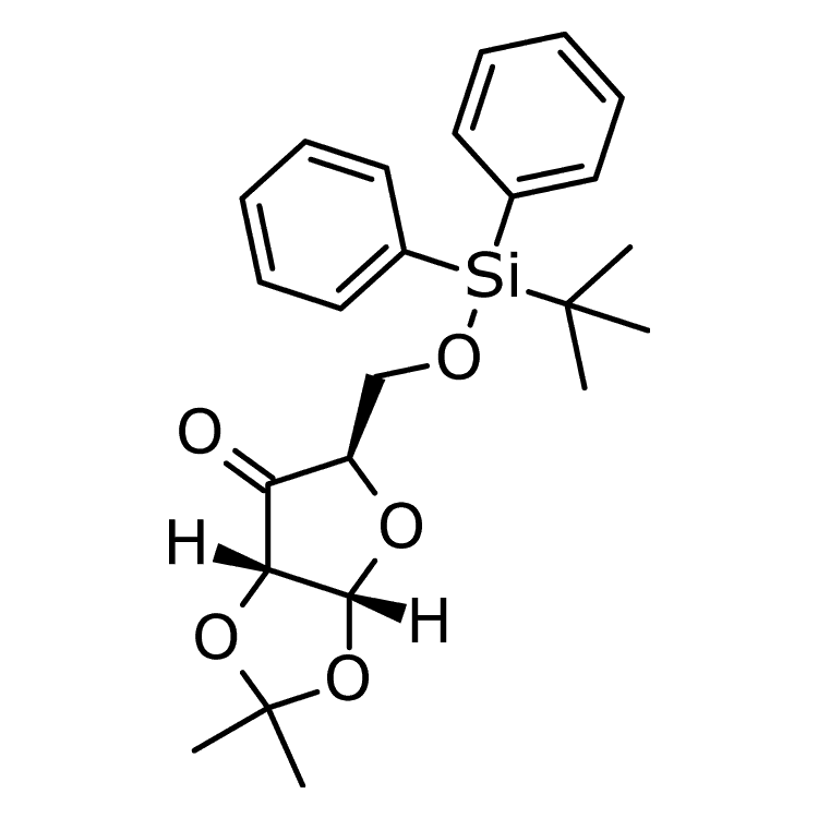 Structure of 75783-45-8 | (3aR,5R,6aS)-5-{[(tert-butyldiphenylsilyl)oxy]methyl}-2,2-dimethyl-tetrahydro-2H-furo[2,3-d][1,3]dioxol-6-one