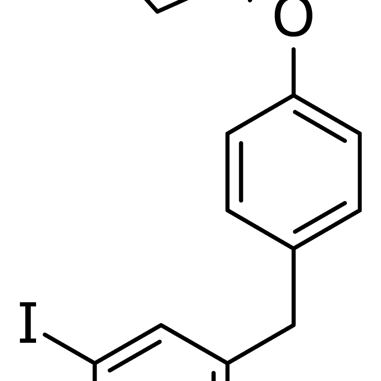 Structure of 915095-94-2 | (3S)-3-{4-[(2-chloro-5-iodophenyl)methyl]phenoxy}oxolane