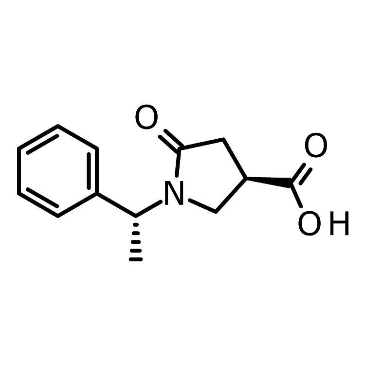 Structure of 99735-43-0 | (3R)-5-oxo-1-[(1R)-1-phenylethyl]pyrrolidine-3-carboxylic acid